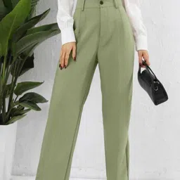 kronmenien Pack of 2 Women Regular Fit Multicolor Lycra Blend Trousers image 3