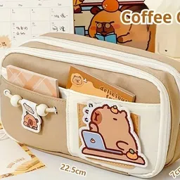 akvanar pencil pouch Compartment Large Stationery Pencil School Pouch Bag 1 pencil pouch Art Canvas Pencil Box-picture-46