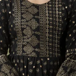 jayleen Printed Cotton Rayon Stitched Anarkali Gown image 4