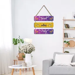 shree sanwariya crafts Good Vibes Design Wall Hanging for Home Decor Gift Item image 2