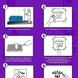 nnk decor Size: (16 x 24 Inches) Mewari Design Reusable PVC Wall Stencil Painting for Home Decoration AD300150 Wall Stencil Stencil image 5