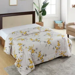 alliance Grey Microfibre Floral 120 GSM Double Bed Comforter-picture-18