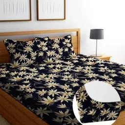 ikrit enterprises Cotton King Fitted (Elastic) 220 TC Floral Bedsheet-picture-15
