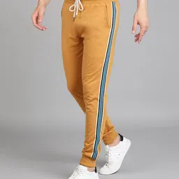 alan jones Men Solid Brown Track Pants image 2