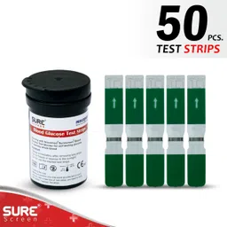 NISCOMED Sure screen Sugar Test Strips 25 | Accurate & Fast Results (Only Strips) | 50 Glucometer Strips-image-10