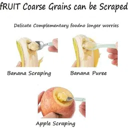 vadhavan Presents Baby Fruit Spoon 2 in 1 Double Head Puree Spoon- Plastic image 2