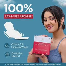 azah Rash-Free Napkins XL for Heavy Flow | Leak Proof & Cottony Soft| Sanitary Pad image 2