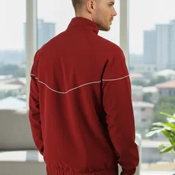 CHKOKKO Solid Men Wind Cheater image 2