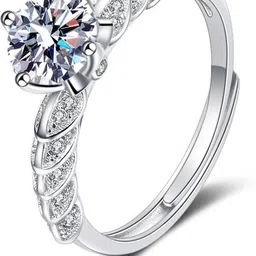 yellow chimes Brass Crystal Ring image 2