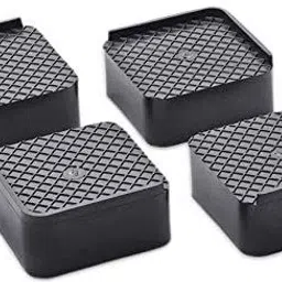 Refrigerator, Washing Machine, Fridge & Furniture Base Stand (4 Piece - Black) Plastic Kitchen Trolley-image-45