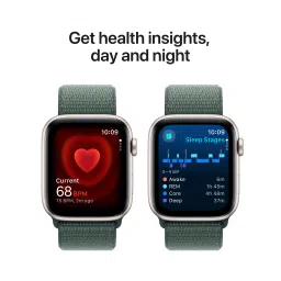 Apple Watch SE GPS with Lake Green Sport Loop (44mm Retina LTPO OLED Display, Starlight Aluminium Case) image 5