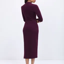tokyo talkies Women Bodycon Purple Midi/Calf Length Dress image 2
