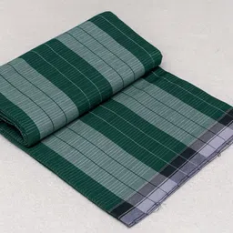 Shyam handloom Pure Cotton Traditional Dhoti/Lungi for Men | Checkered Design with Border Checkered Men Dhoti-picture-15