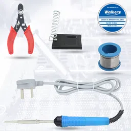 walkers Basic 5 in 1 Mobile Soldering Iron Equipment Tool Machine Combo Kit Set with Flux Paste and Wire 30 W Simple-picture-26