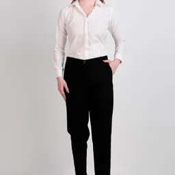 rare camel Women Regular Fit Solid Spread Collar Casual Shirt image 5