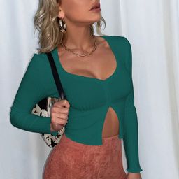 Stylecast X Slyck Scoop Neck Fitted Crop Top-picture-10