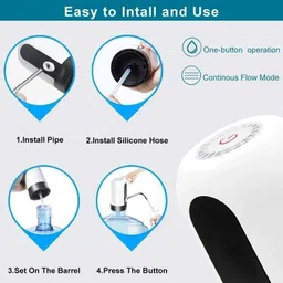 bazaarnest Automatic Wireless Portable Mini Rechargeable Water Bottle Can Dispenser Pump Bottled Water Dispenser image 3
