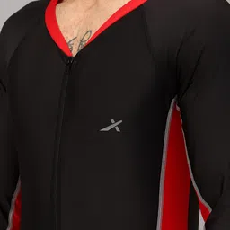 VECTOR X Men Solid V-Neck Swim Legsuit image 2