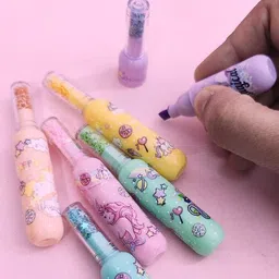 yef Pack 6 Unicorn Theme Bottle Shape Highlighters image 2