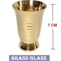 a & h enterprises (Pack of 4) HandmadeSize Brass Water Drinking Glass/Glassiya/Baby Glass - Set of 4 pc H28 Glass Set Water/Juice Glass image 2