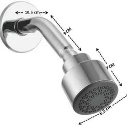 cossimo 3"Inch Black Marine Nozzle ABS Shower with 7"inch SS Round Shower Arm (Set of 1) Fixed Mount image 2