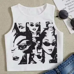 bartus Casual Sleeveless Printed Women Black Top-picture-17