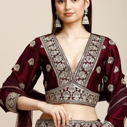 madhuram textiles Embroidered Stitched Lehenga Choli image 5