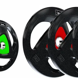 starx 40 kg Professional Metal Integrated Rubber Plates with PureMetal Dumbbell Rods 25MM and 3FT Curl Rod 25MM Home Gym Combo image 2