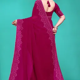 sheldrom mart Embellished Bollywood Georgette Saree image 4