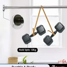 sunvibe No Drill Self Adhesive Curtain Rod Holders (2 Pcs) image 3