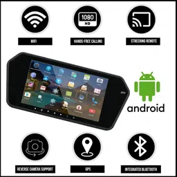 maties 7inch Rearview LED Monito Full HD With USB/TF Card/Remote Control-215 Black LED image 2