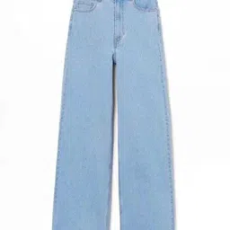 cat look Women Straight Fit Mid Rise Light Blue Jeans image 4
