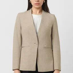 van heusen Women Checkered Single Breasted Formal Blazer-picture-16