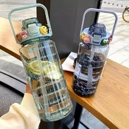 mizuki 2L Motivational Sports Water Bottle with Time Marker - Times to Drink 2000 ml Bottle-picture-22