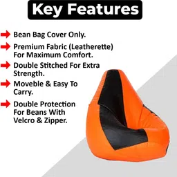 shira 24 XXXL Tear Drop Bean Bag Cover (Without Beans) image 2