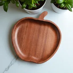 indian wood export Fruit Shaped Serving Plates Tray image 3