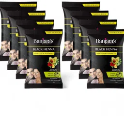 banjaras Black Henna Hair Color Shampoo - 15ml (Pack Of 8) image 1