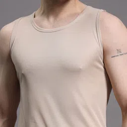 inktees Regular Fit Round Neck Vest for Men Men Vest image 3