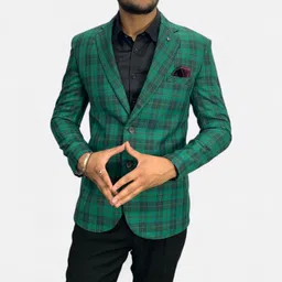gargian master cut Men Checkered Single Breasted Formal, Party Blazer-picture-25