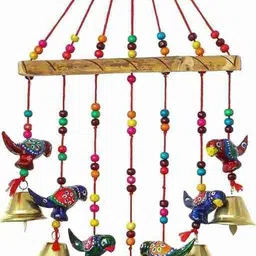 Handcrafted Peacock Door Hanging Wood Windchime II Garden Decor,Window Decor -Home Decor Wall Hanging Showpiece I wall decoration items Plastic Windchime-image-26