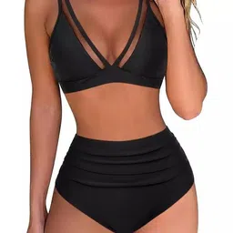 verma creation Woven Women Bikini Black Swimsuit-picture-34