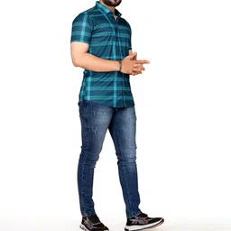 sti Men Regular Fit Checkered Casual Shirt image 3