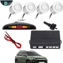 autofetch Universal 4 White Reverse Parking Sensor-AF25N561 Universal 4 White Reverse Parking Sensor-AF25N561 Parking Sensor image 1