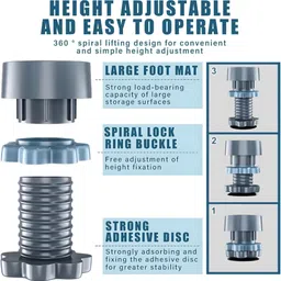 mercehive Washing Machine, Refrigerator, Water Cooler, Air Cooler Material Plastic, Rubber image 2