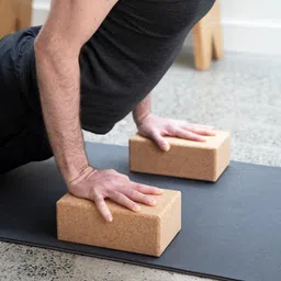 teskal Natural Cork Yoga Brick. Yoga Block | Anti Slip Eco Friendly Yoga Blocks-picture-28