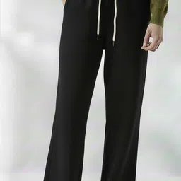 dockstreet Men Solid Black Track Pants image 3
