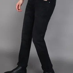 ducati Men Slim Mid Rise Black Jeans image 3