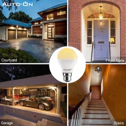 auto-on 9 W Glare Reduction Round B22 D LED Bulb image 3