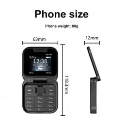 fuziqra Flip Dual Sim |Keypad Mobile| with 1.8" Display Call & SMS Indicator image 2