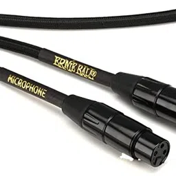 ernie ball Ernieball 6392 20ft Braided Male Female XLR Microphone Cable Black image 3